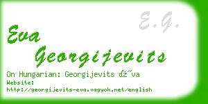 eva georgijevits business card